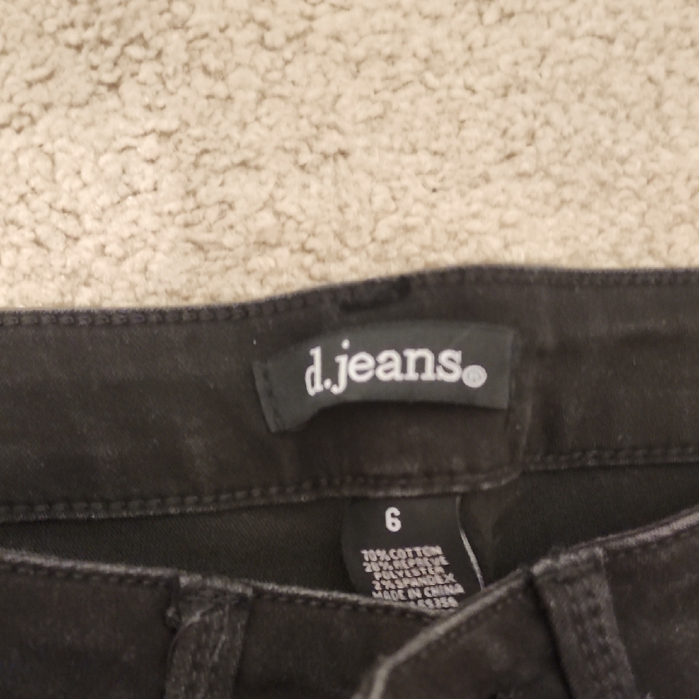 d. jeans Charcoal Denim Pants - Picture 2 of 3